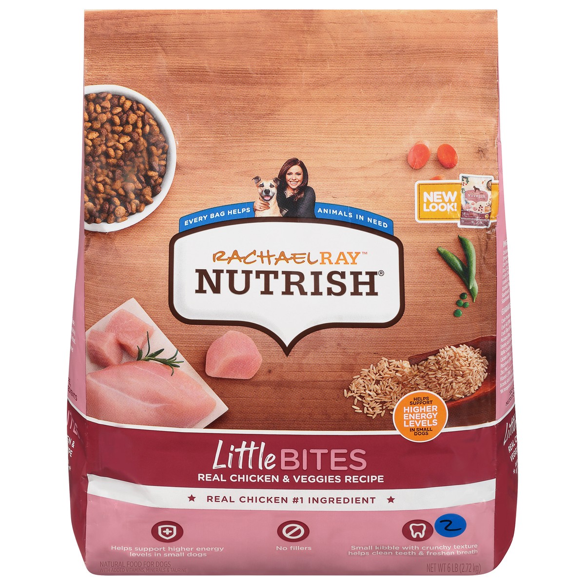 Rachael Ray Nutrish Little Bites Real Chicken & Veggies Dry Dog Food 6 ...