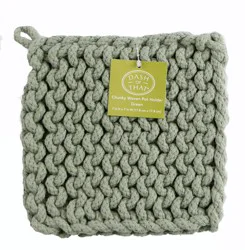 Dash of That Knit Pot Holder - Green
