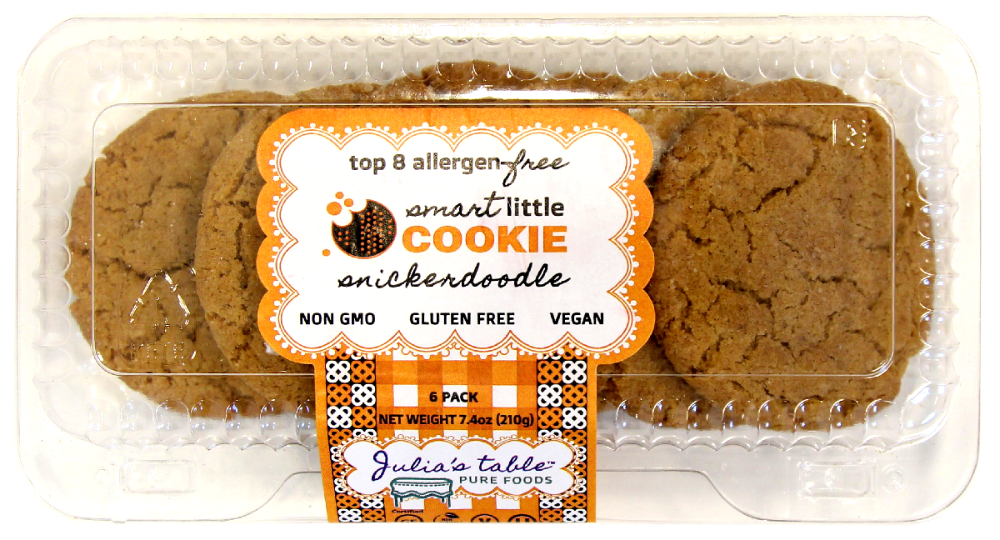 slide 1 of 1, Julia's table Gluten Free Snickerdoodle Smart Little Cookie, 7.4 oz