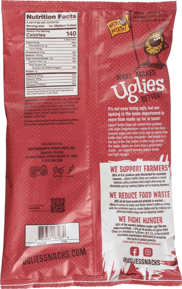 slide 12 of 13, Uglies Kettle Bar-B-Que Flavored Potato Chips 6 oz, 6 oz