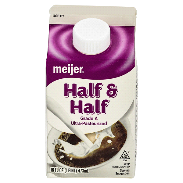 slide 1 of 1, Meijer Half & Half Cream, 16 fl oz