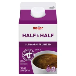 Meijer Half & Half Creamer, Pint