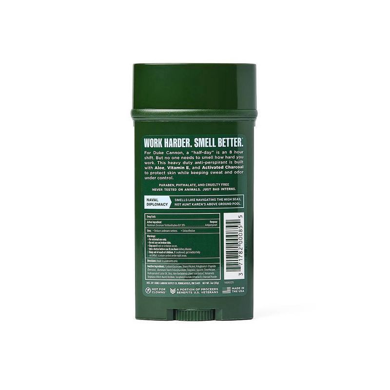 slide 3 of 4, Duke Cannon Naval Diplomacy Bergamot + Aquatic Mask Anti-Perspirant/Deodorant 3 oz, 3 oz