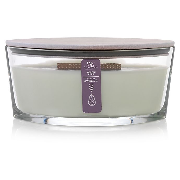 slide 1 of 1, WoodWick Nordic Pear Large Oval Candle Jar, 1 ct