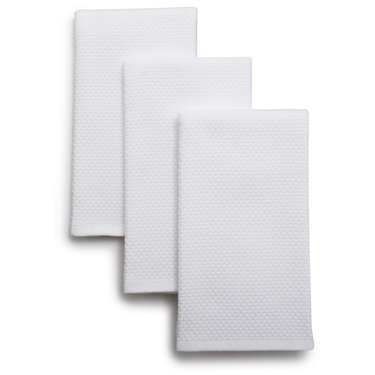 slide 1 of 1, Sur La Table Dual-Sided Kitchen Towels, White, 3 ct; 19 in x 16 in