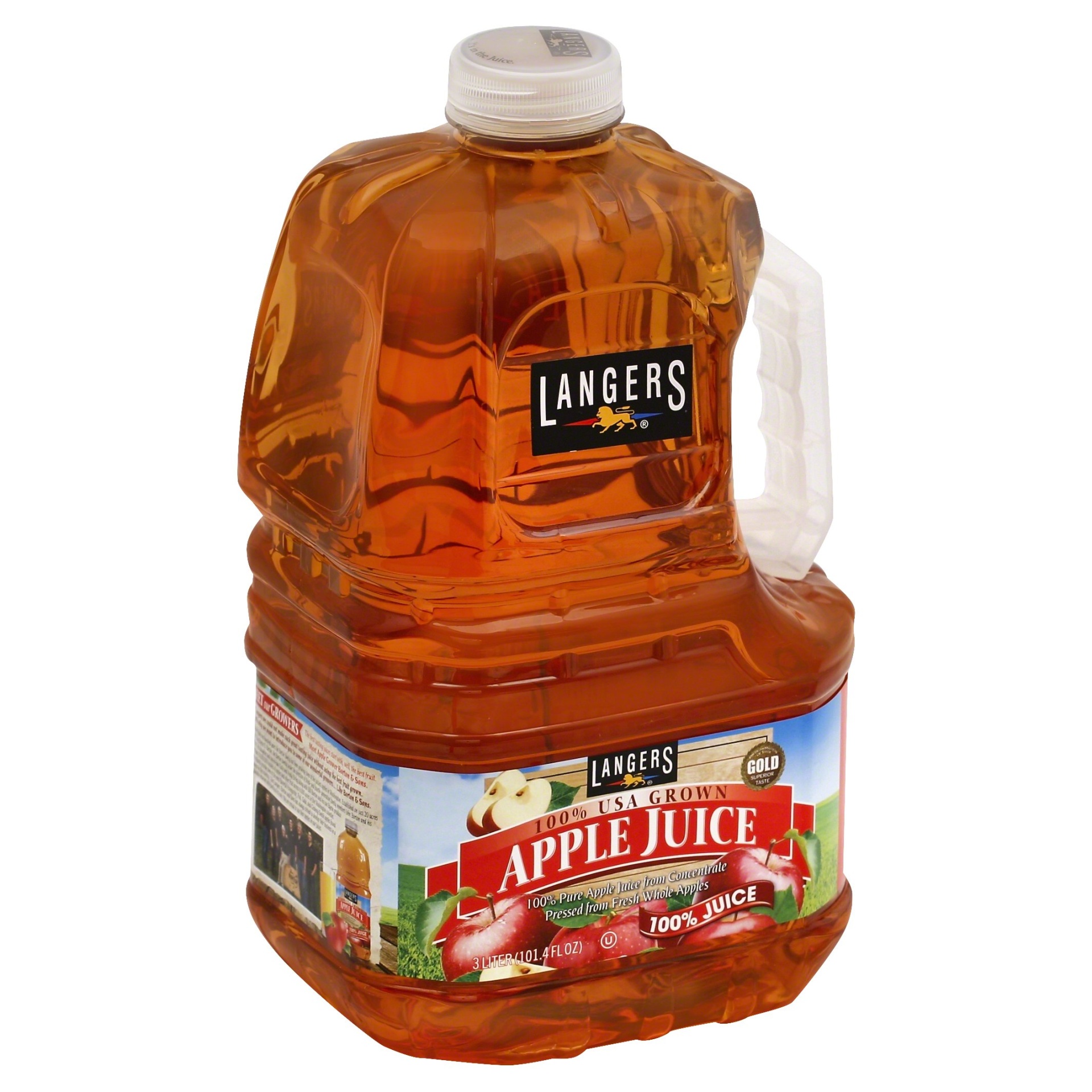 slide 1 of 1, Langers 100% Apple Juice - 101.4 fl oz, 101.4 fl oz