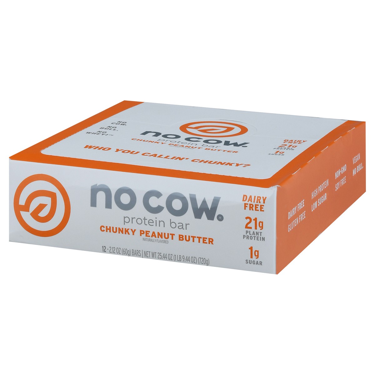 slide 13 of 14, No Cow Chunky Peanut Butter Protein Bar 12 - 2.12 oz Bars, 12 ct