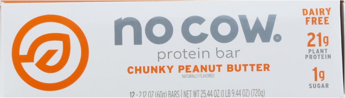 slide 14 of 14, No Cow Chunky Peanut Butter Protein Bar 12 - 2.12 oz Bars, 12 ct