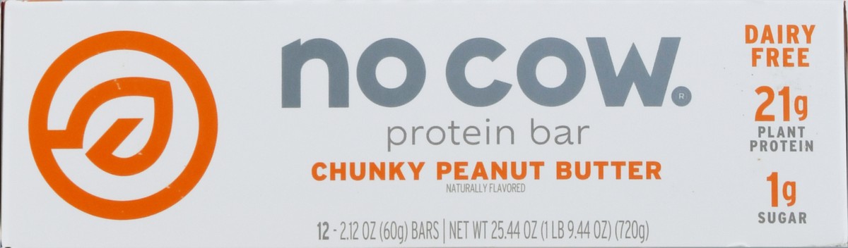 slide 11 of 14, No Cow Chunky Peanut Butter Protein Bar 12 - 2.12 oz Bars, 12 ct