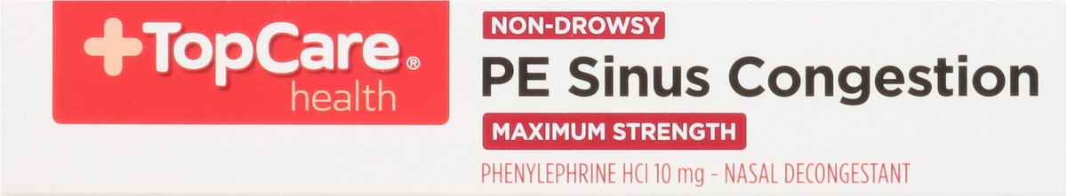 slide 4 of 9, TopCare Top Care Nasal Decongestant Pe Maximum Strength Non-Drowsy Tablets, 36 ct