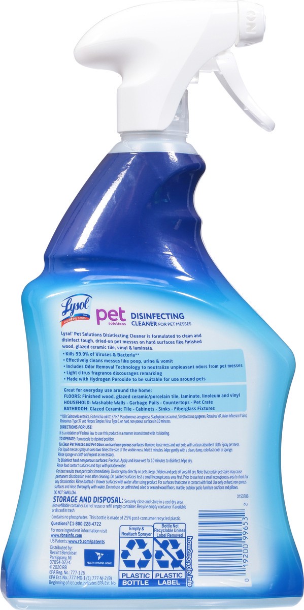 slide 3 of 9, Lysol Pet Solutions – Disinfecting Cleaning Spray, Citrus Blossom Scent, 32 Fl Oz. , 32 oz