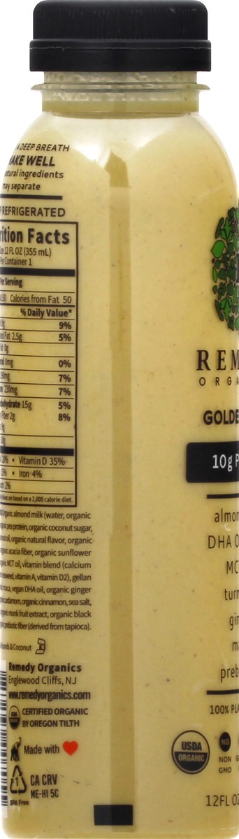 slide 8 of 13, Remedy Organics Golden Milk Organic - 12 fl oz, 12 fl oz