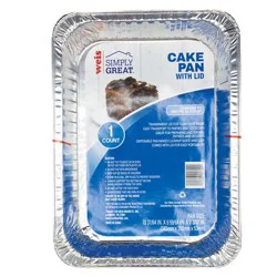 Weis Quality Cake Pan with Lid Foilware