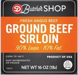 Dierbergs Ground Sirloin Beef 90/10