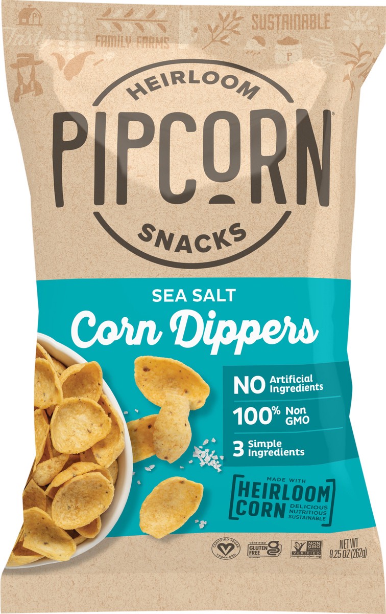 slide 3 of 7, Pipcorn Heirloom Sea Salt Corn Dippers 9.25 oz, 9.25 oz