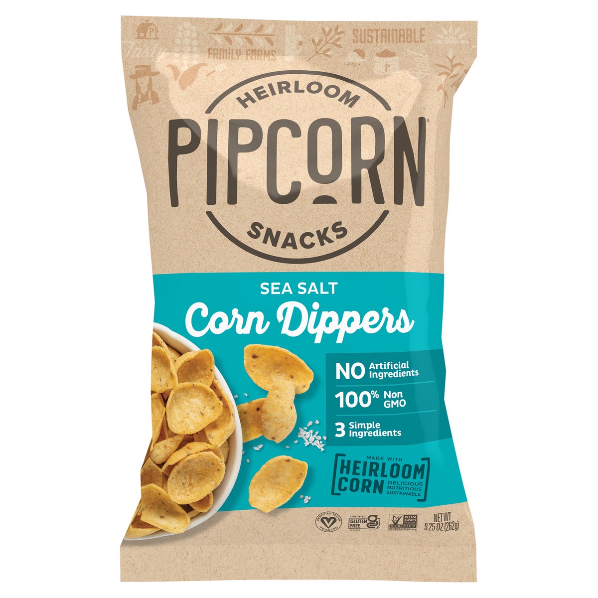 slide 7 of 7, Pipcorn Heirloom Sea Salt Corn Dippers 9.25 oz, 9.25 oz