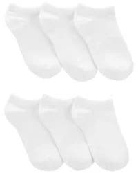 Carter's Kid 6-Pack No-Show Socks White 4-7