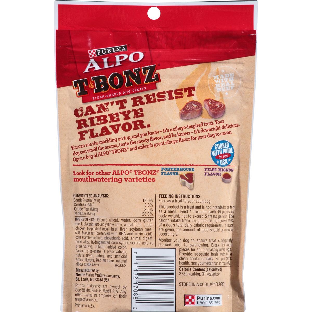 slide 11 of 14, ALPO Purina ALPO Made in USA Facilities Dog Treats, TBonz Ribeye Flavor, 4.5 oz