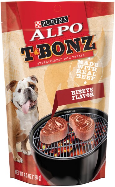 slide 1 of 14, ALPO Purina ALPO Made in USA Facilities Dog Treats, TBonz Ribeye Flavor, 4.5 oz