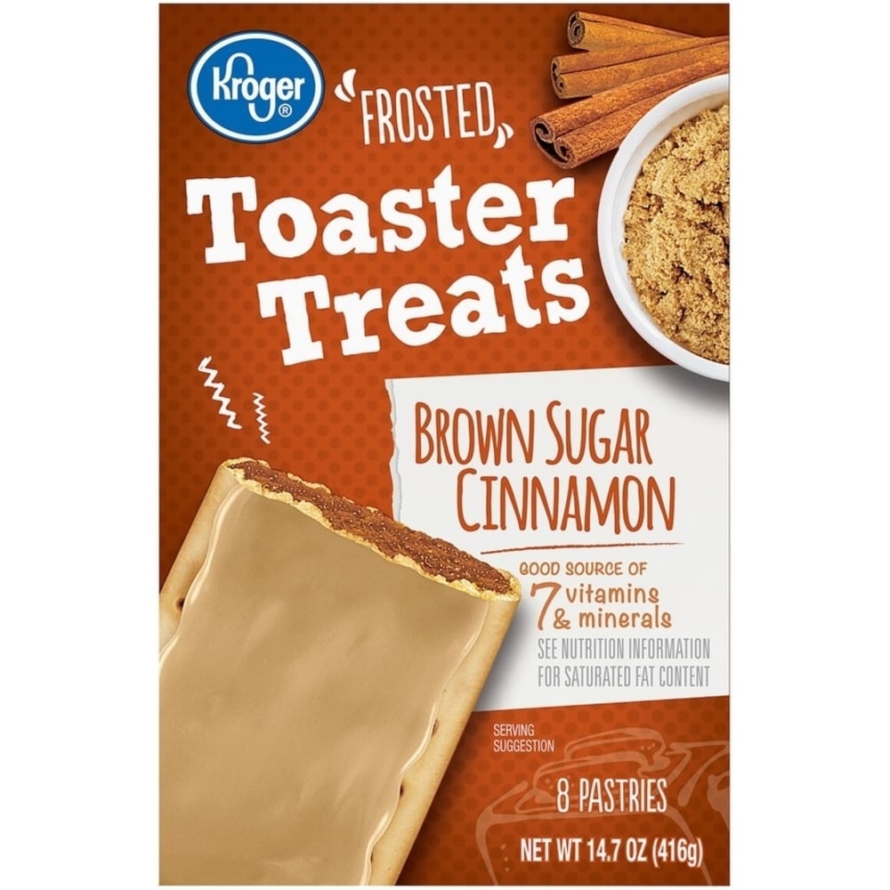 slide 1 of 1, Kroger Brown Sugar Cinnamon Frosted Toaster Treats, 8 ct; 1.8 oz