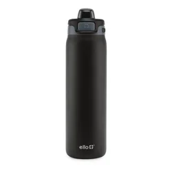 Ello Pop & Fill Stainless Steel Water Bottle - Tonal Black