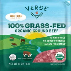 Verde® Organic Grass-Fed 80/20 Ground Beef