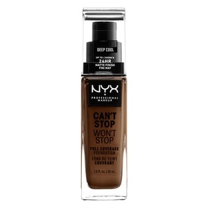 slide 1 of 1, Nyx Professional Makeup Can'T Stop Won'T Stop Full Coverage Foundation, Deep, 1 oz