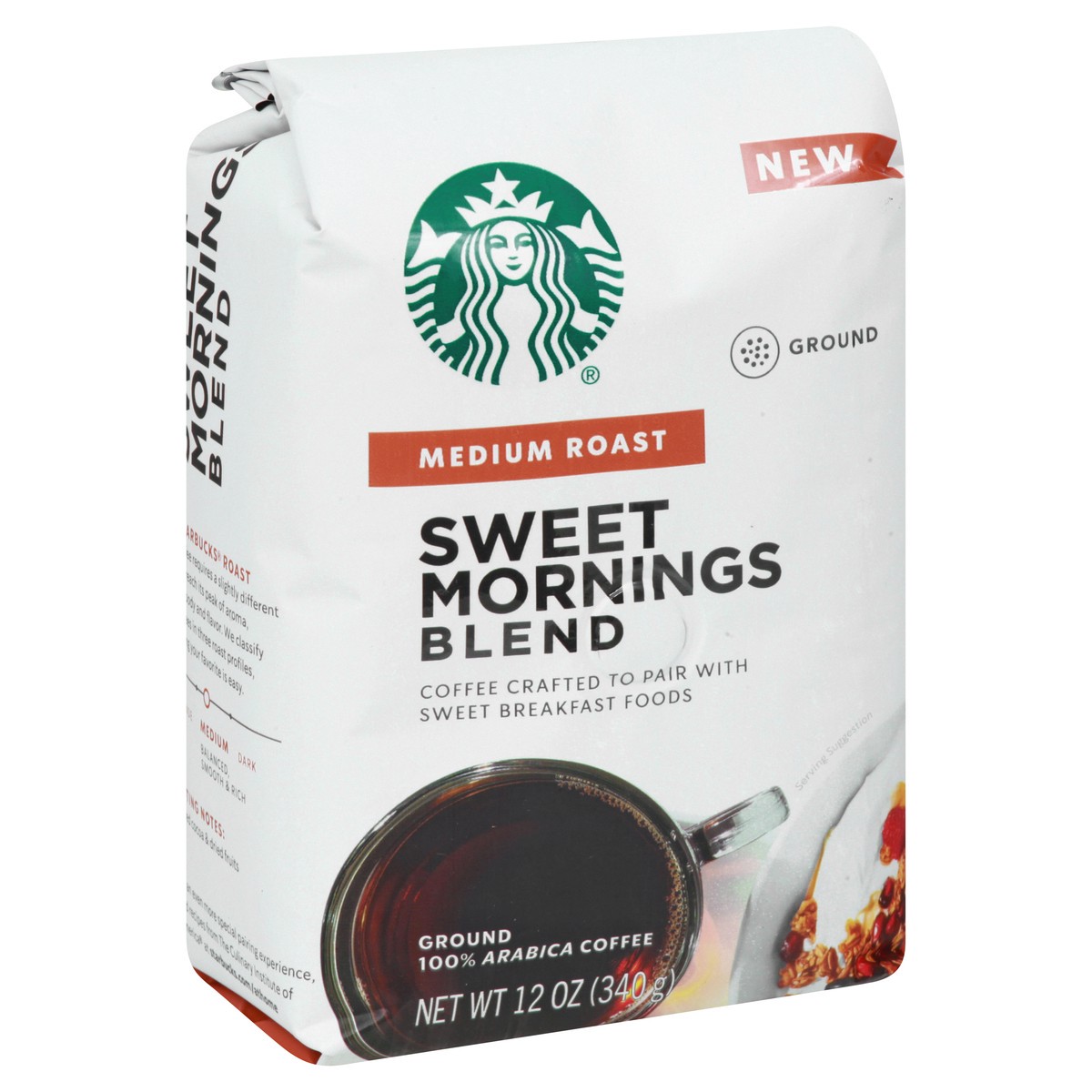 slide 2 of 9, Starbucks Ground Medium Roast Sweet Mornings Blend Coffee 12 oz, 12 oz