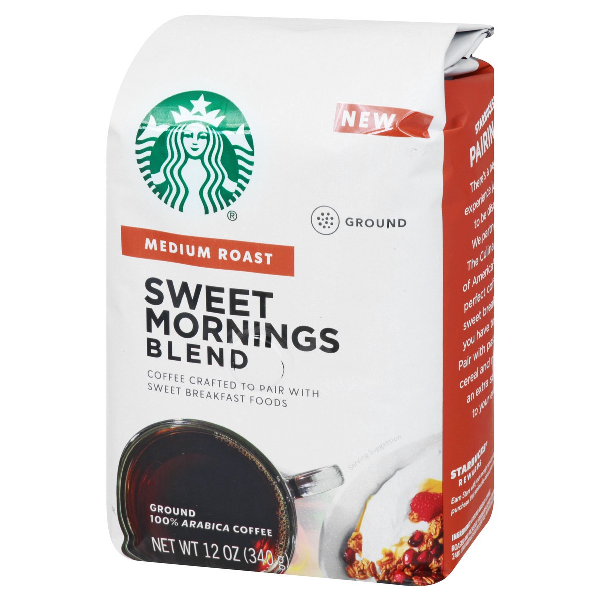 slide 3 of 9, Starbucks Ground Medium Roast Sweet Mornings Blend Coffee 12 oz, 12 oz