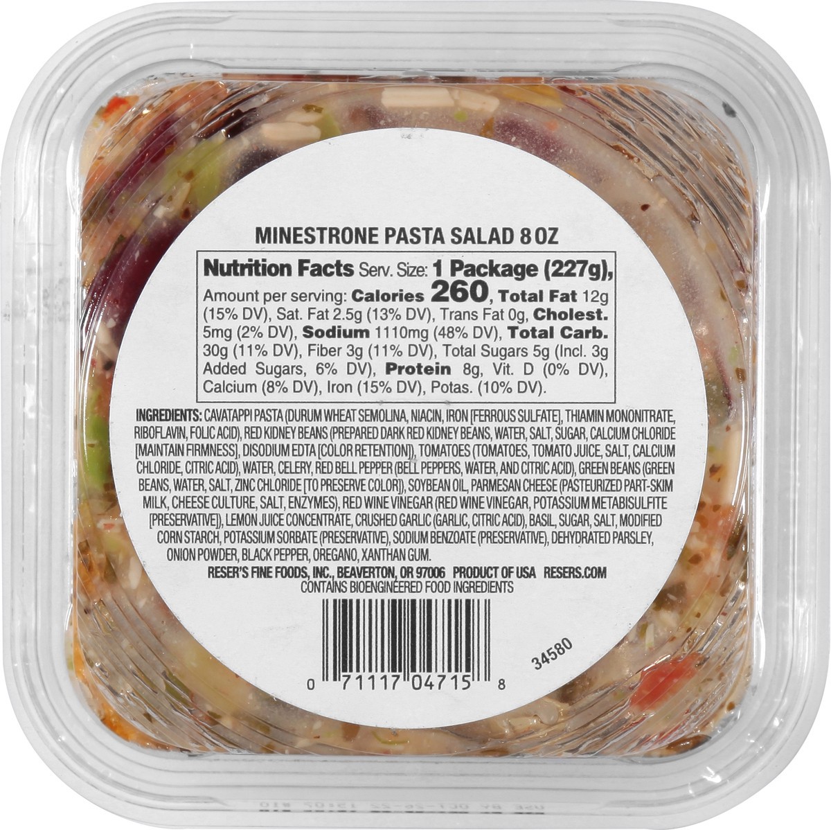 slide 8 of 11, Reser's Minestrone Pasta Salad 8 oz, 1 ct