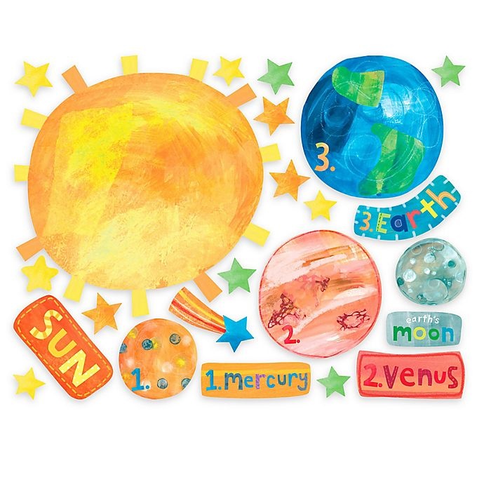 slide 1 of 1, Wallies Solar System Peel & Stick Wall Decals, 1 ct