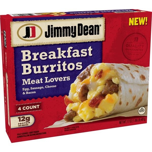 Jimmy Dean Breakfast Burritos Meat Lovers 17 oz Shipt
