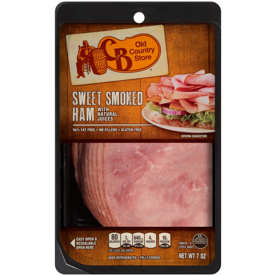 slide 1 of 6, Cracker Barrel Sweet Smoked Ham, 7 oz