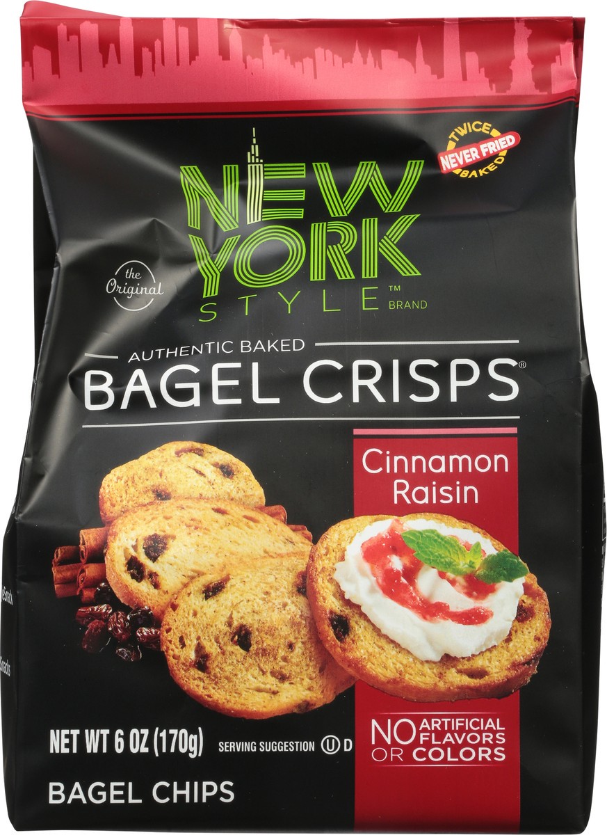 slide 6 of 9, New York Style Authentic Baked Cinnamon Raisin Bagel Crisps 6 oz, 6 oz