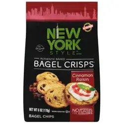 New York Style Authentic Baked Cinnamon Raisin Bagel Crisps 6 oz