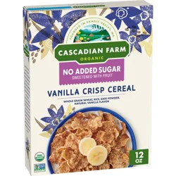 Cascadian Farm Organic No Added Sugar Vanilla Crisp Cereal