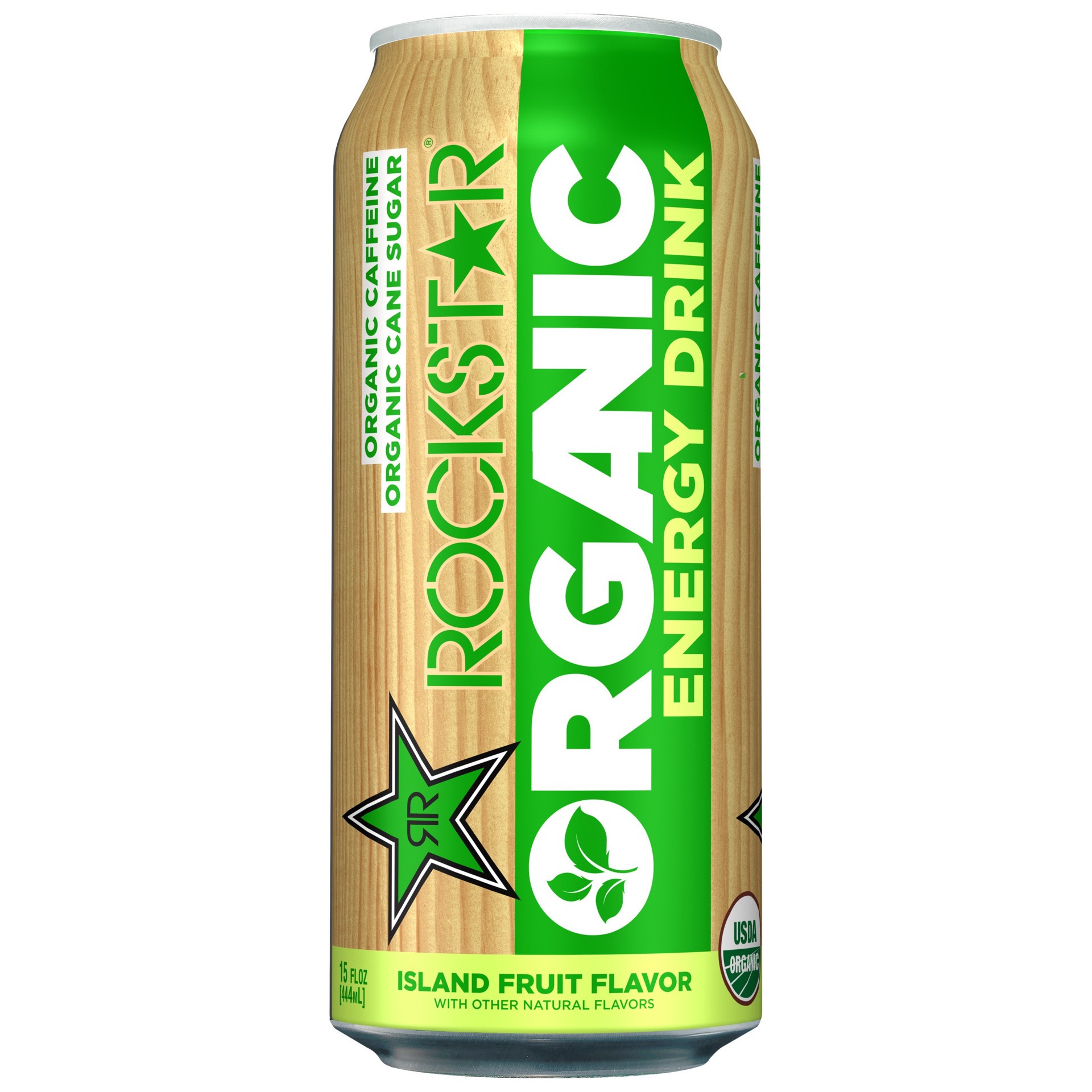 slide 1 of 5, Rockstar Organic Energy Drink Island Fruit Flavor 15 Fl Oz, 15 oz