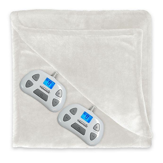 slide 2 of 5, Therapedic Silky Plush King Warming Blanket - Marshmallow, 1 ct