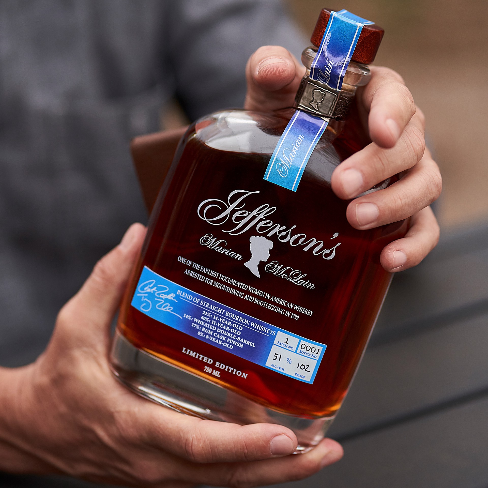 slide 4 of 4, Jeffersons Jefferson's Marian McLain Blended Bourbon Whiskey 750mL, 102 Proof, 750 ml