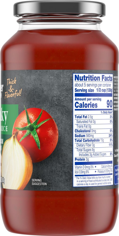 slide 2 of 4, Kroger Mushroom Onion Chunky Pasta Sauce, 24 oz