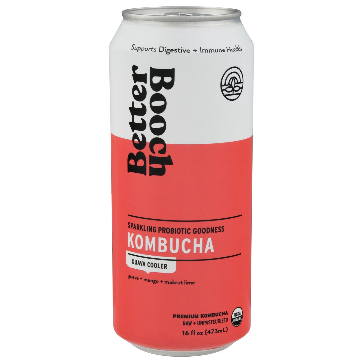 slide 1 of 7, Better Booch Kombucha Guava Cooler - 16 fl oz, 16 fl oz