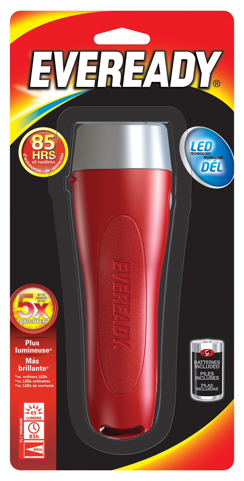 slide 1 of 1, Eveready 2D Led Flashlight, 1 ct