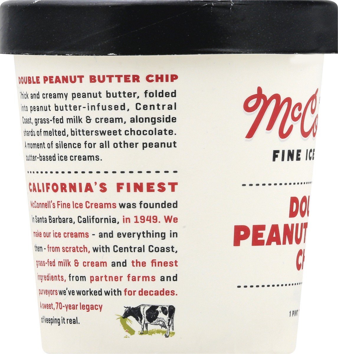 slide 8 of 12, McConnell's Fine Ice Creams Double Peanut Butter Chip Ice Cream 1 pt, 1 pint