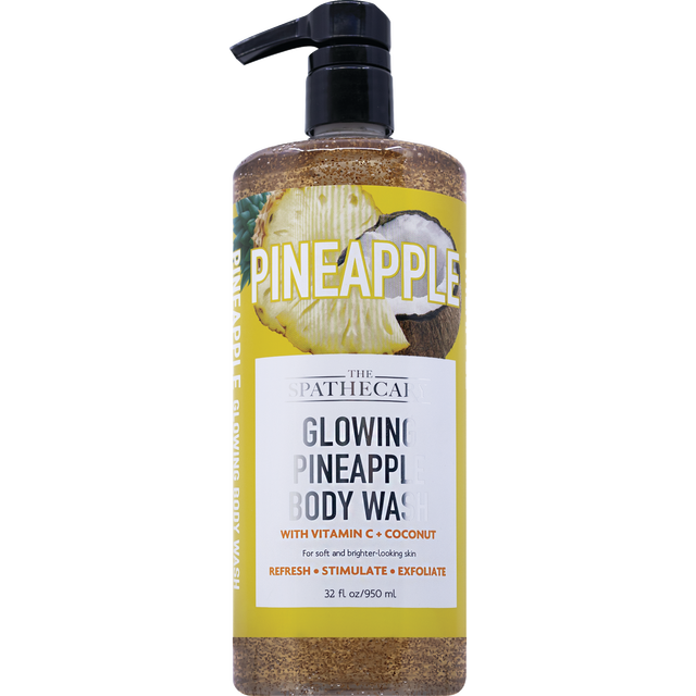 slide 1 of 1, SPASCRIPTIONS Glowing Pineapple Exfoliating Body Wash, 32 oz