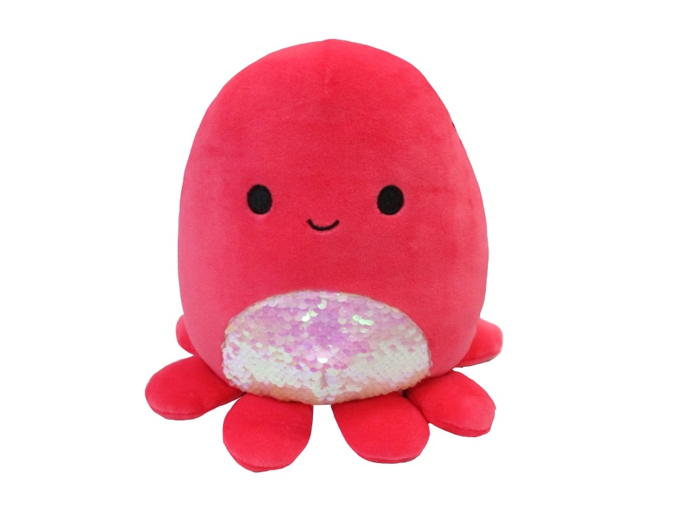 slide 1 of 1, Squishmallows Octopus With Sequins - Red, 8 in