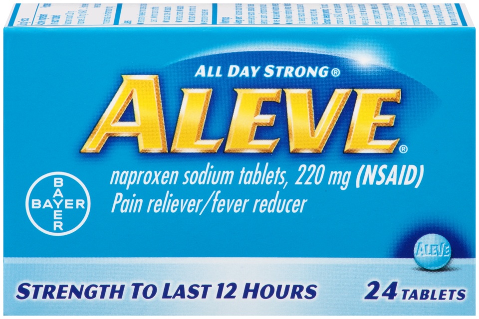slide 1 of 2, Aleve All Day Strong Pain Reliever / Fever Reducer Tablets, 24 ct