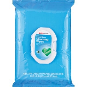 slide 1 of 1, CVS Health Cleansing Wipe Extra Large, 48 ct