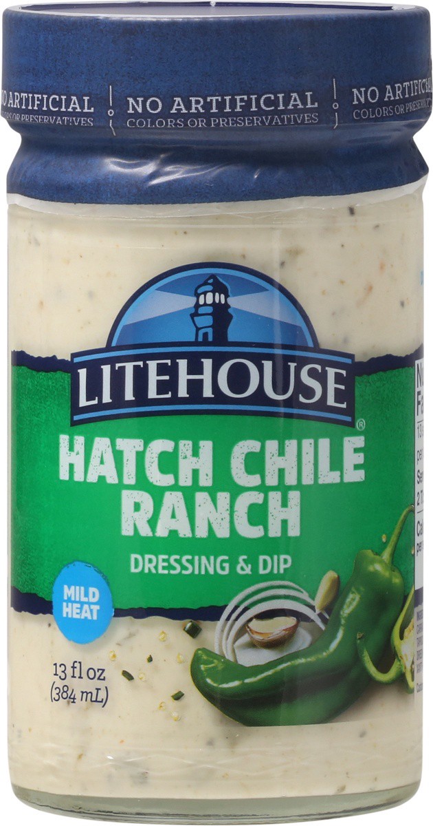 slide 8 of 9, Litehouse Mild Heat Hatch Chile Ranch Dressing & Dip 13 fl oz, 13 oz