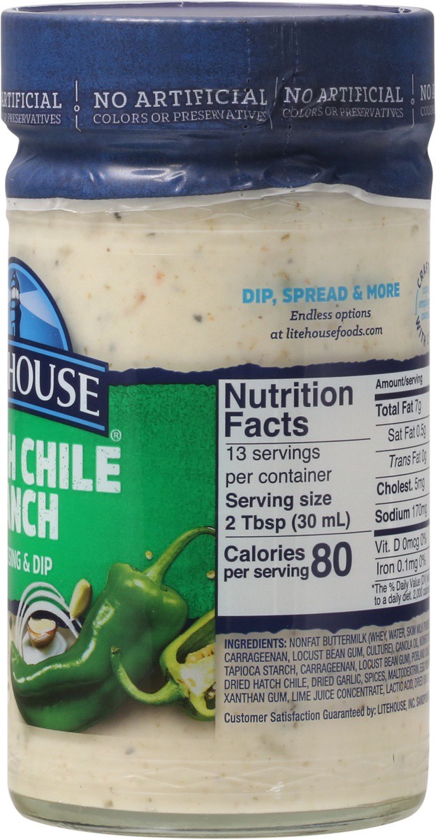 slide 3 of 9, Litehouse Mild Heat Hatch Chile Ranch Dressing & Dip 13 fl oz, 13 oz