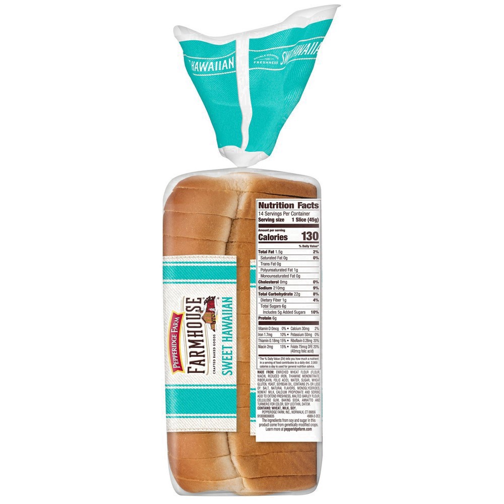 slide 24 of 114, Pepperidge Farm Farmhouse Sweet Hawaiian Bread, 22 Oz Loaf, 22 oz